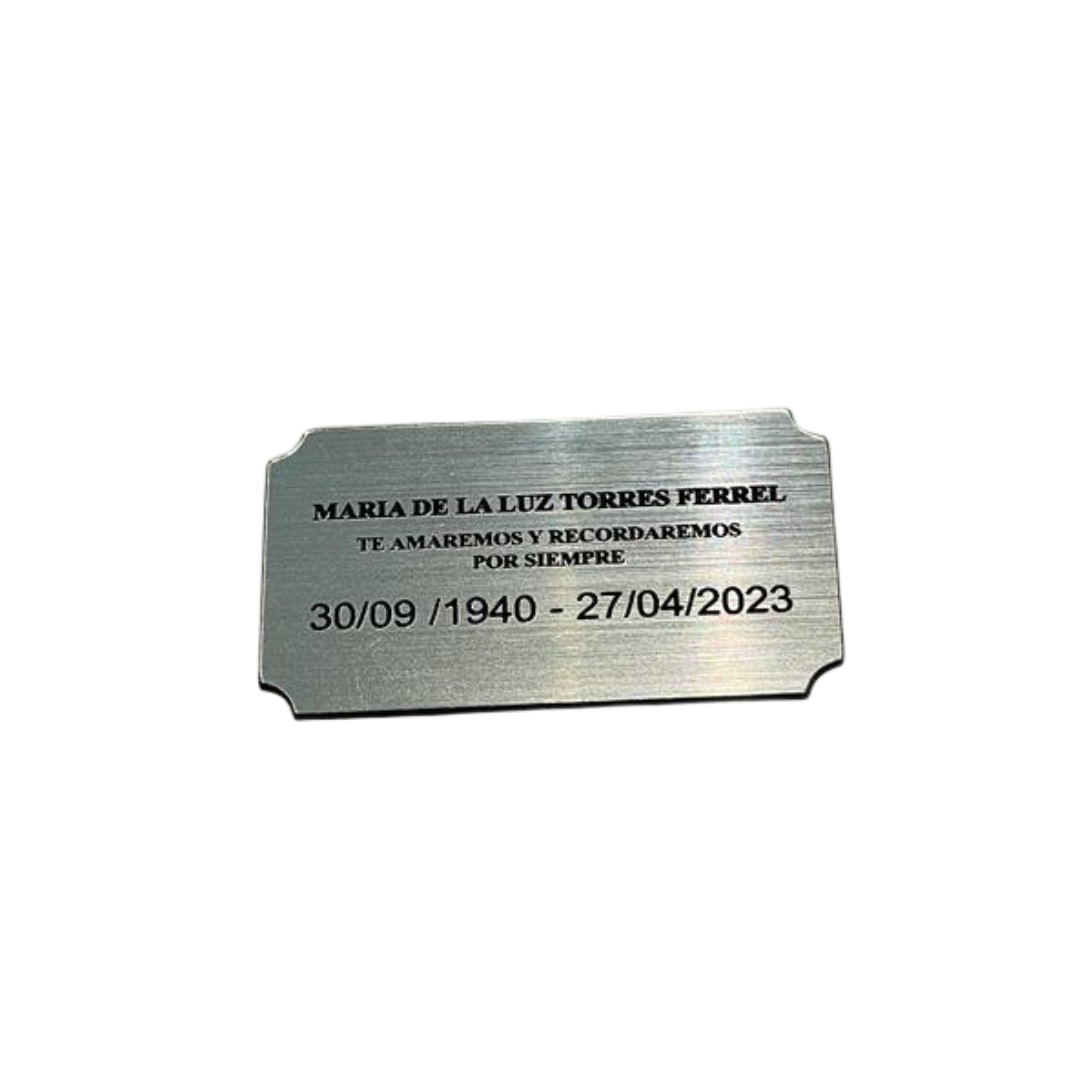 Grabado laser en placa personalizada