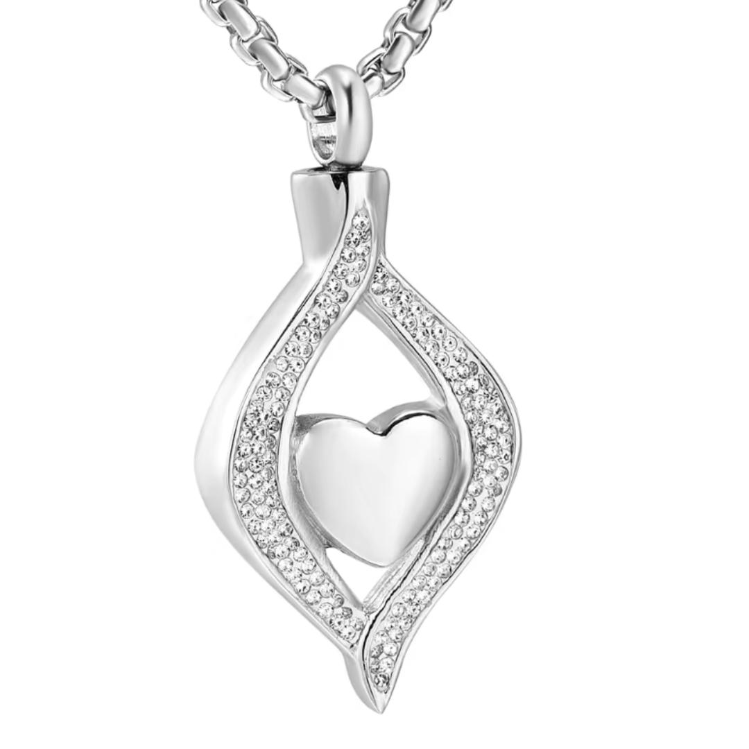 Relicario Corazón con Cristal