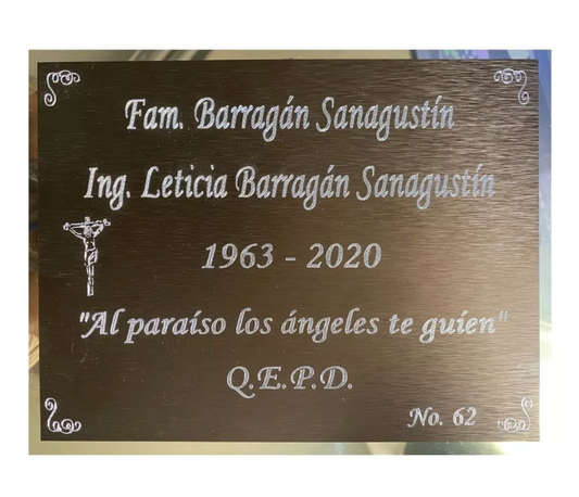 Grabado Láser - Placa Personalizada para nicho