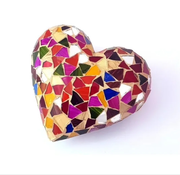 Corazón Cristal Cortado