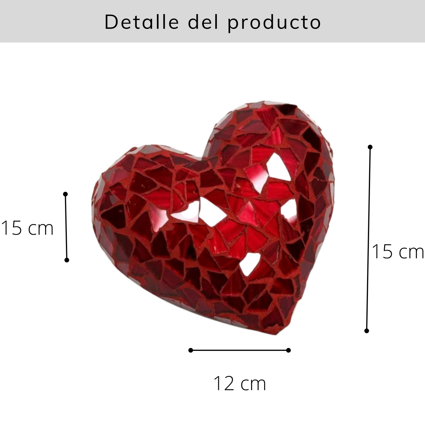 Corazón Cristal Cortado