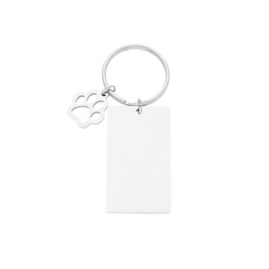 Footprint Keychain With Laser Engraving